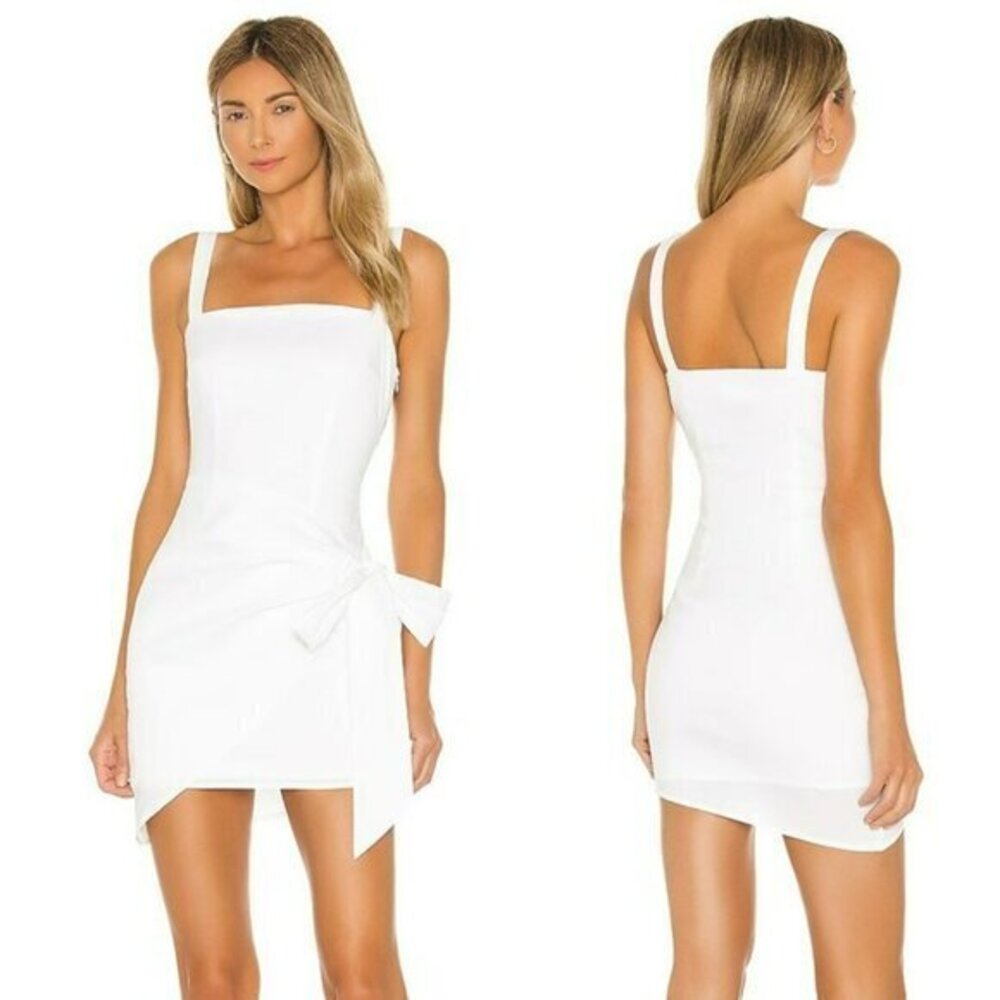 superdown Macie Wrap Mini Dress - White
